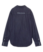画像をギャラリービューアに読み込む, DOUBLE FOUR SIX-Open Collar Denim Shirt Indigo