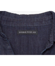 画像をギャラリービューアに読み込む, DOUBLE FOUR SIX-Open Collar Denim Shirt Indigo