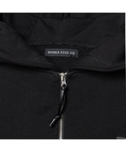 画像をギャラリービューアに読み込む, DOUBLE FOUR SIX- Leather Emblem Zip Up Hoodie Black