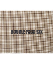 画像をギャラリービューアに読み込む, DOUBLE FOUR SIX- Front Logo Checked Shirt Greige check