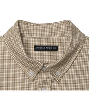 画像をギャラリービューアに読み込む, DOUBLE FOUR SIX- Front Logo Checked Shirt Greige check