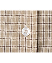 画像をギャラリービューアに読み込む, DOUBLE FOUR SIX- Front Logo Checked Shirt Greige check