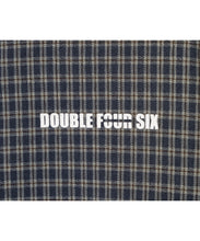 画像をギャラリービューアに読み込む, DOUBLE FOUR SIX- Front Logo Checked Shirt Navy check