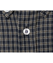 画像をギャラリービューアに読み込む, DOUBLE FOUR SIX- Front Logo Checked Shirt Navy check