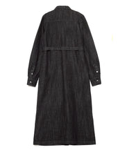 画像をギャラリービューアに読み込む, Denim Shirt Dress Black Denim