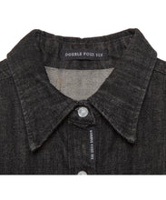画像をギャラリービューアに読み込む, Denim Shirt Dress Black Denim