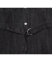 画像をギャラリービューアに読み込む, Denim Shirt Dress Black Denim