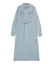 画像をギャラリービューアに読み込む, Denim Shirt Dress Blue Denim