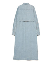 画像をギャラリービューアに読み込む, Denim Shirt Dress Blue Denim