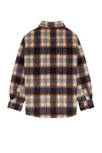 画像をギャラリービューアに読み込む, Checked Brush Down Jacket Beige