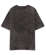画像をギャラリービューアに読み込む, Message Print Sweat T-shirt Black Wash