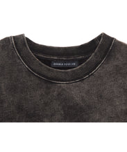 画像をギャラリービューアに読み込む, Message Print Sweat T-shirt Black Wash