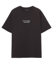 画像をギャラリービューアに読み込む, Message Print Sweat T-shirt Black