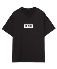 画像をギャラリービューアに読み込む, Message Print T-shirt Black