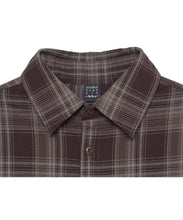画像をギャラリービューアに読み込む, Relaxed Fit Plaid Shirt Brown Check