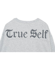 画像をギャラリービューアに読み込む, 446- Message Print Football Sweatshirt 杢Gray