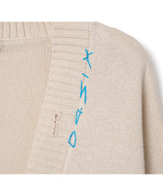 画像をギャラリービューアに読み込む, 446- Logo Stitch Cardigan Beige