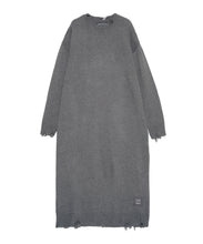 画像をギャラリービューアに読み込む, Grunge Knit Dress Charcoal