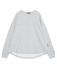 画像をギャラリービューアに読み込む, 446- Message Print Football Sweatshirt 杢Gray