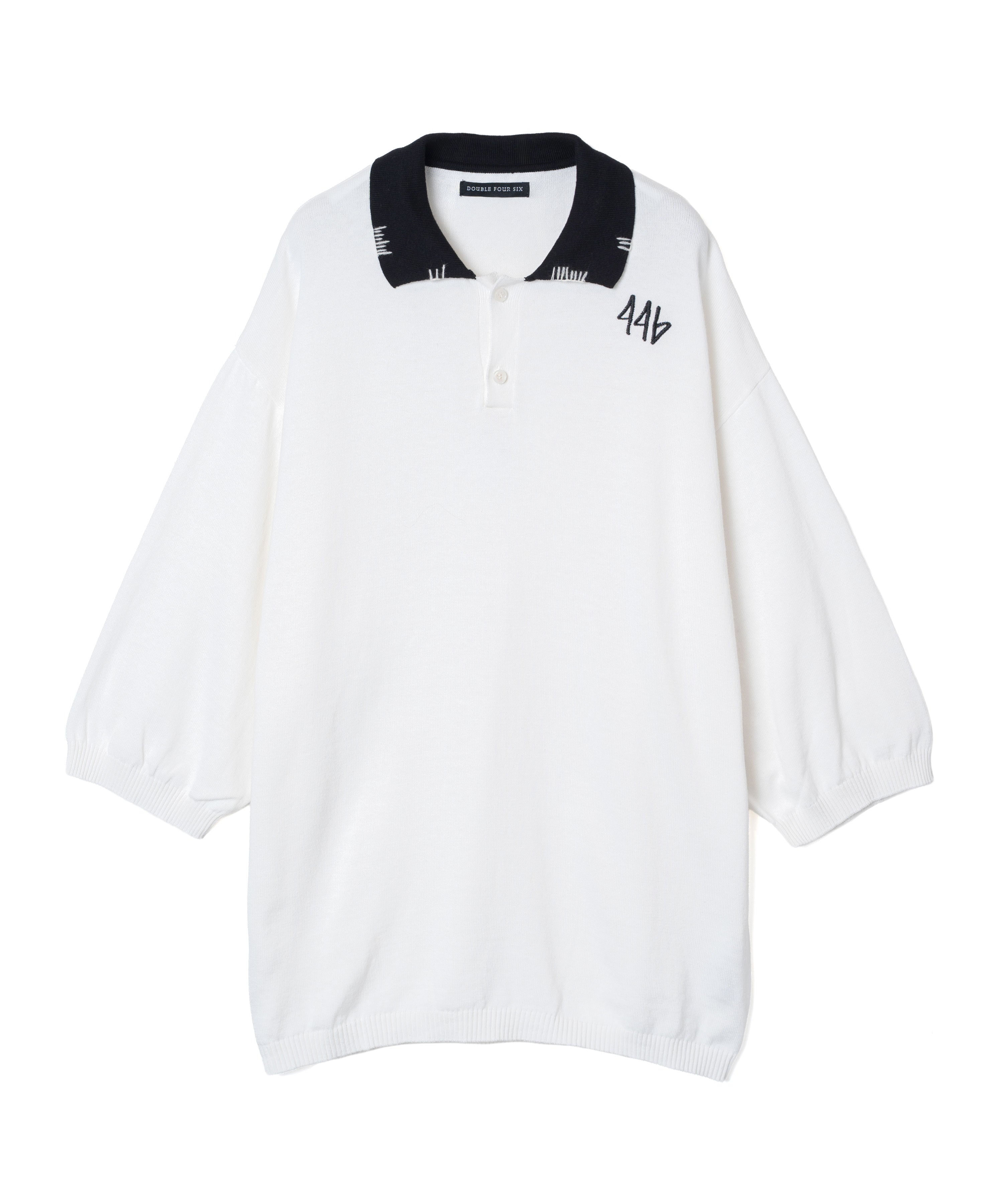 syokougyoページ‼️ホワイト＆ブラックモール 446- Stitch Shirt White×Black – 446 - DOUBLE FOUR SIX -