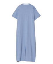 画像をギャラリービューアに読み込む, Band collar dress T-shirt Skyblue