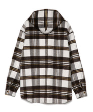 画像をギャラリービューアに読み込む, 【数量限定商品】Checkered Shirt Hoodie Brown Check