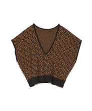 画像をギャラリービューアに読み込む, 【数量限定商品】446 Total Pattern Knit Gilet Brown