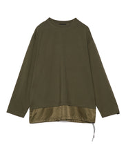画像をギャラリービューアに読み込む, 【数量限定商品】Back Logo Docking Long Sleeve T-Shirt Khaki