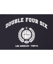 画像をギャラリービューアに読み込む, 【数量限定商品】446-DOUBLE FOUR SIX- College Print Hoodie Navy