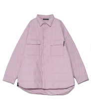 画像をギャラリービューアに読み込む, Double Pockets Fiber Down Shirt Jacket Lavender