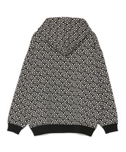 画像をギャラリービューアに読み込む, 【数量限定商品】446 Total Pattern Sponge Knit Hoodie Black