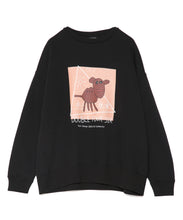 画像をギャラリービューアに読み込む, 【数量限定商品】Oversize Camel Long Sleeve Sweatshirts Black