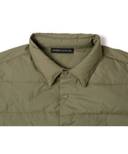 画像をギャラリービューアに読み込む, Double Pockets Fiber Down Shirt Jacket Khaki