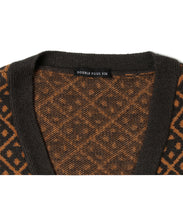 画像をギャラリービューアに読み込む, 【数量限定商品】446 Total Pattern Knit Cardigan Brown
