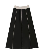 画像をギャラリービューアに読み込む, Sponge knit Long Skirt Black