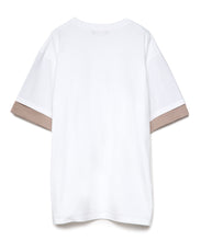画像をギャラリービューアに読み込む, 【数量限定商品】DOUBLE FOUR SIX- Layered Sleeve T-shirt White×Beige