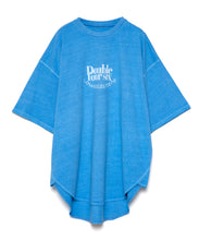 画像をギャラリービューアに読み込む, 【数量限定商品】Oversize Smile Logo Round cut Pigment Long T-shirt Blue