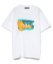 画像をギャラリービューアに読み込む, 446- Brush Logo Print T-shirt White