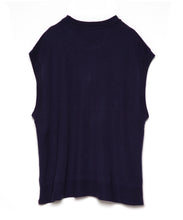 画像をギャラリービューアに読み込む, DOUBLE FOUR SIX- Cursive Logo Sleeveless Vest Navy