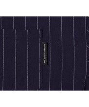 画像をギャラリービューアに読み込む, 【数量限定商品】DOUBLE FOUR SIX- Back Logo Linen Stripe Shirt Navy