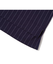 画像をギャラリービューアに読み込む, 【数量限定商品】DOUBLE FOUR SIX- Back Logo Linen Stripe Shirt Navy