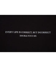 画像をギャラリービューアに読み込む, DOUBLE FOUR SIX- Message Print Long Sleeve T-shirt Black