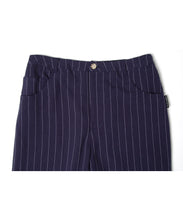 画像をギャラリービューアに読み込む, 【数量限定商品】Linen Stripe Wide Pants Navy