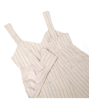 画像をギャラリービューアに読み込む, 【数量限定商品】Linen Stripe All-in-one Beige