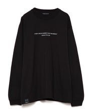 画像をギャラリービューアに読み込む, DOUBLE FOUR SIX- Message Print Long Sleeve T-shirt Black