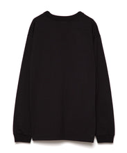 画像をギャラリービューアに読み込む, DOUBLE FOUR SIX- Message Print Long Sleeve T-shirt Black