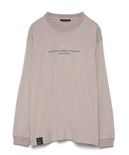 画像をギャラリービューアに読み込む, DOUBLE FOUR SIX- Message Print Long Sleeve T-shirt Beige