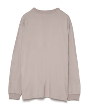 画像をギャラリービューアに読み込む, DOUBLE FOUR SIX- Message Print Long Sleeve T-shirt Beige