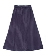画像をギャラリービューアに読み込む, 【数量限定商品】Linen Stripe Long Skirt Navy