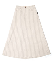 画像をギャラリービューアに読み込む, 【数量限定商品】Linen Stripe Long Skirt Beige